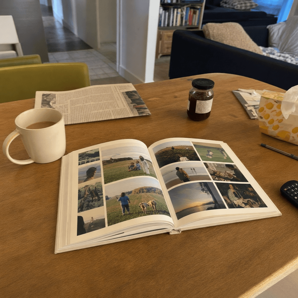 Photo of Robert J. with their Memsy book